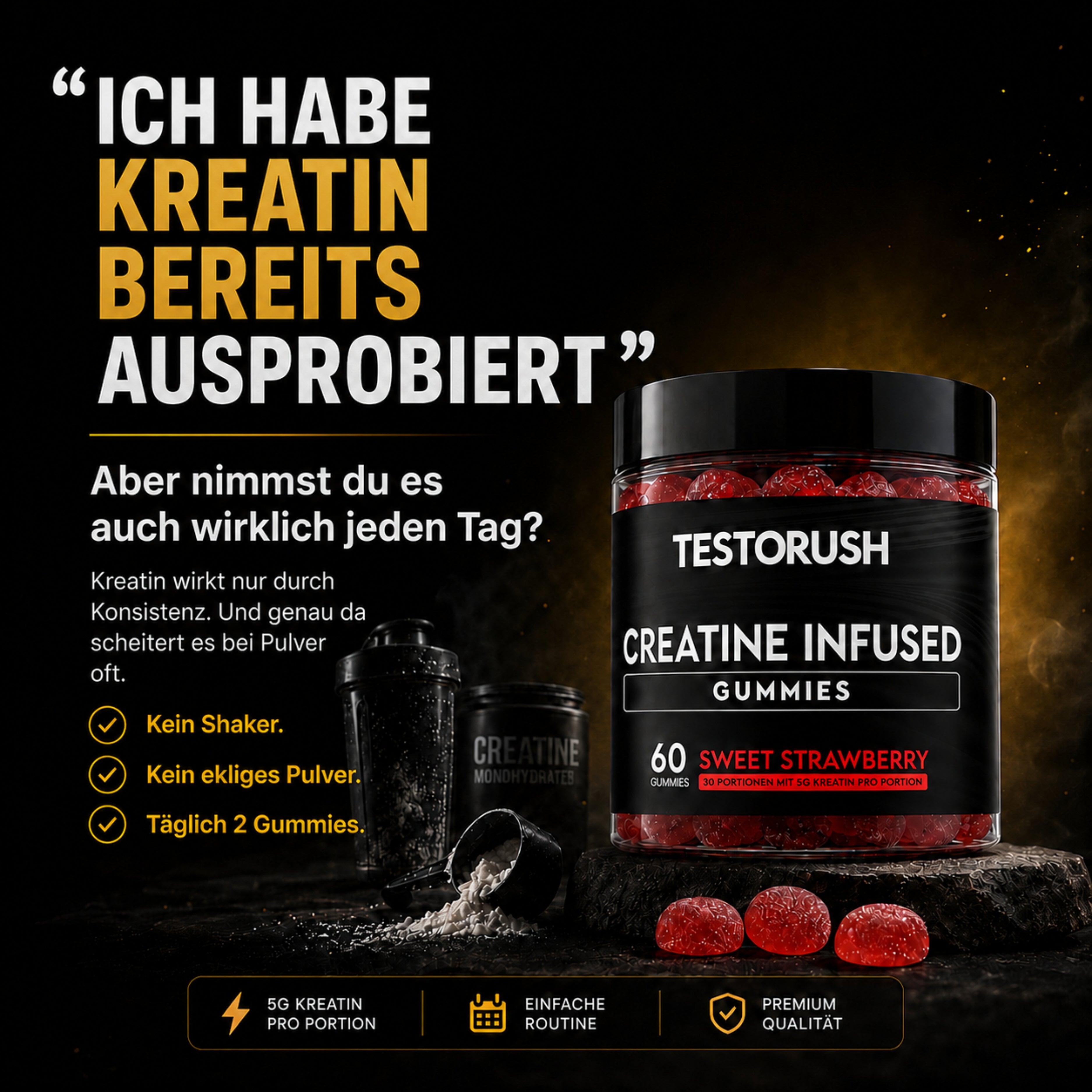 TestoRush | Kreatin-Gummis