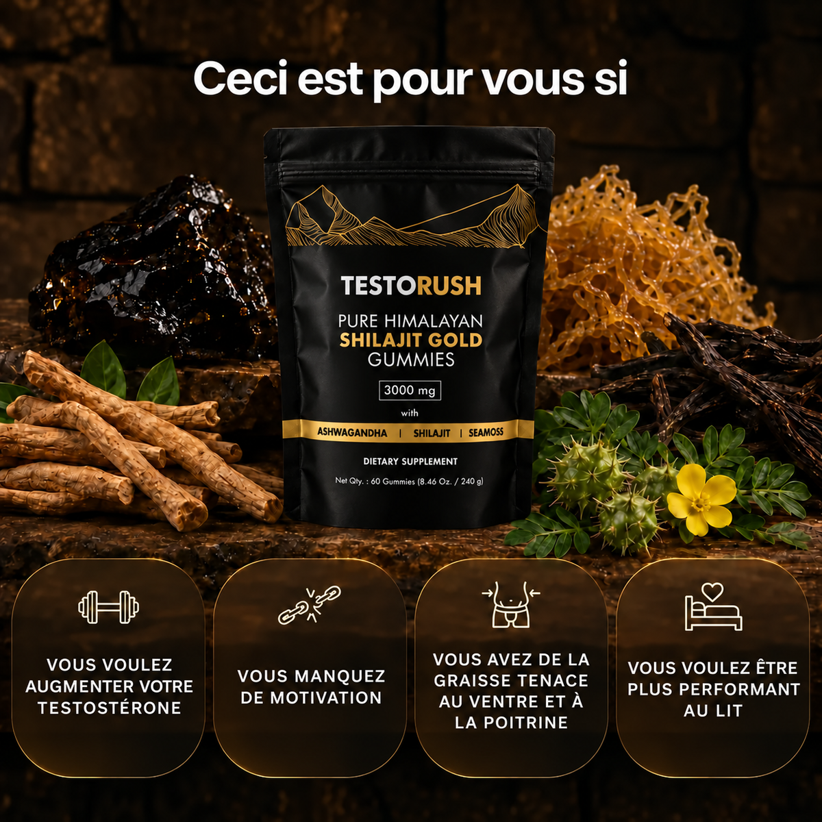 TestoRush | Votre boost quotidien de testostérone