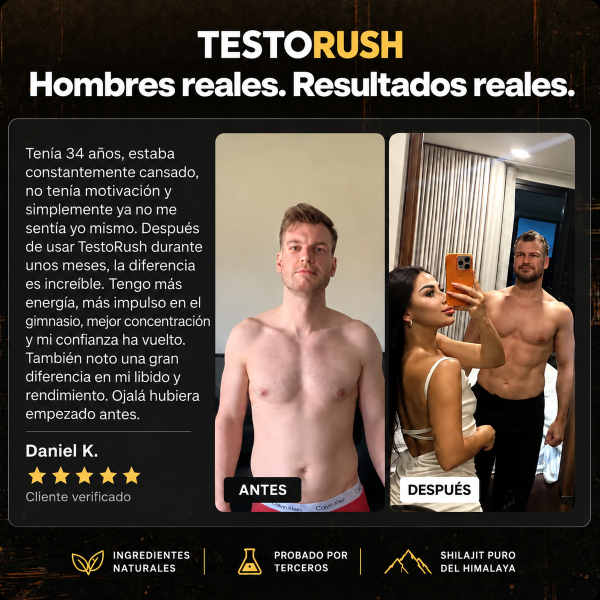 TestoRush | Tu dosis diaria de testosterona