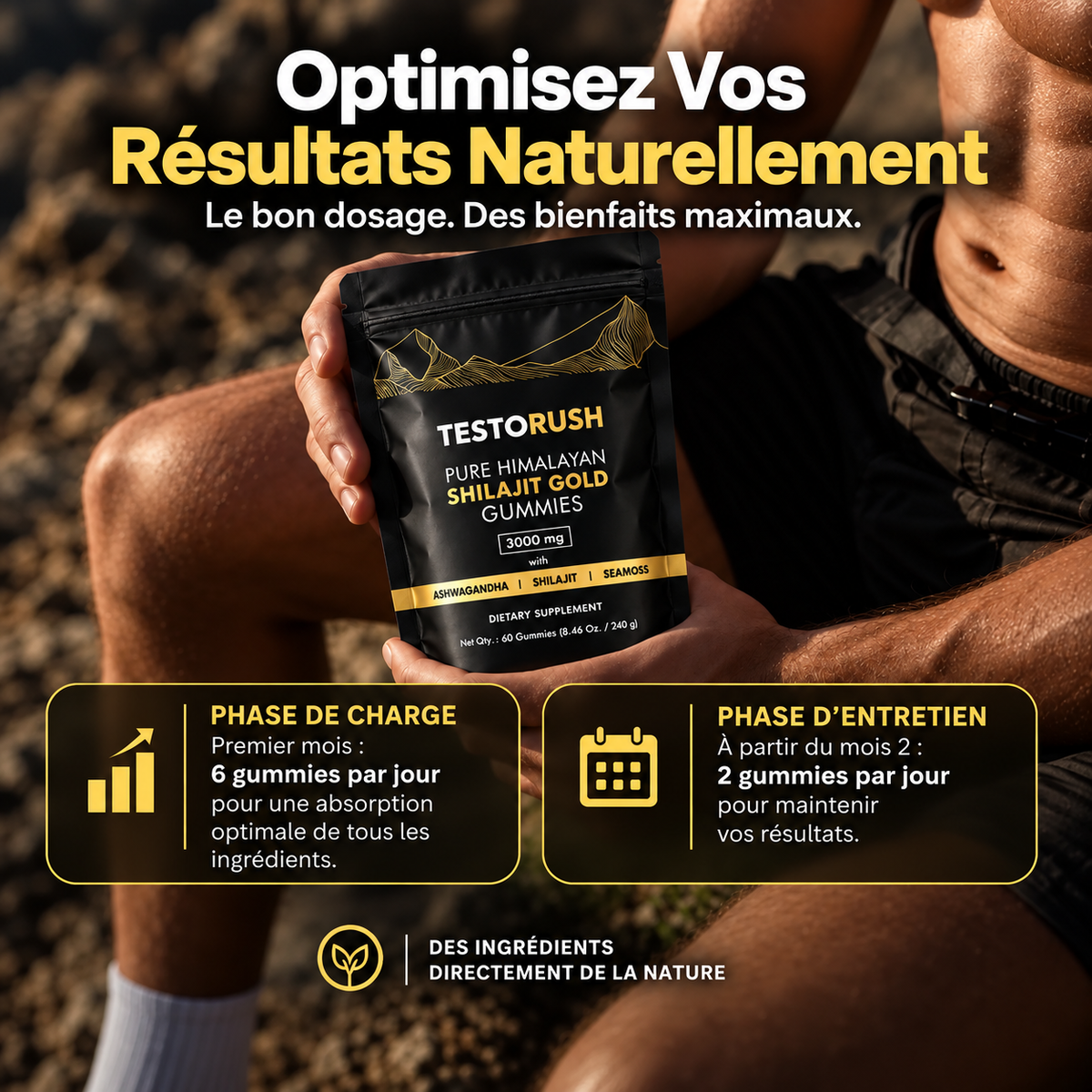 TestoRush | Votre boost quotidien de testostérone