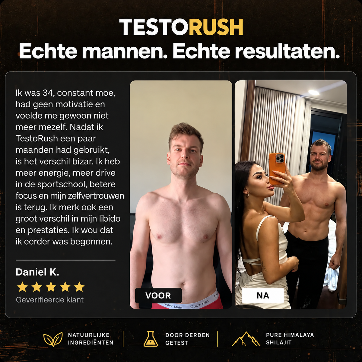 Testorush | Je Dagelijkse Testosteron Boost